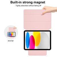 iPad 10. ve 11. Nesil için Evrensel Çift Taraflı Manyetik Tablet Kılıfı, Kalem Yuvası, Düşmeye Karşı Dayanıklı İnce PU Tablet Kılıfı