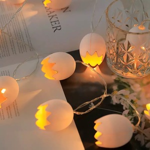 Lampu Hias LED untuk Pesta dengan Telur Retak, Bola Kapas, Telur Paskah, Kelinci - Tahun Baru, PVC, Dioperasikan dengan Baterai - Product Image 5