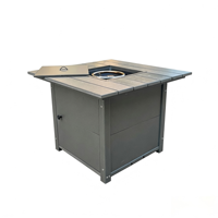 Housse de table de foyer extérieur MEISEN en HDPE, résistante aux intempéries, carrée, pour table de foyer au propane, patio, jardin, cour, durable et éco-responsable