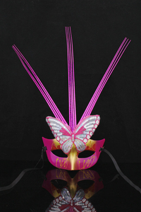 Soie de <span class=keywords><strong>pluie</strong></span> colorée motif paon pour <span class=keywords><strong>la</strong></span> danse, accessoires de spectacle, style papillon de <span class=keywords><strong>Venise</strong></span> - Product Image 5
