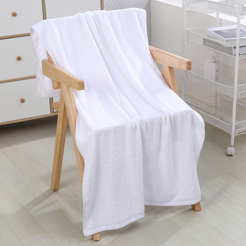 70*140cm white bath towels(100g)