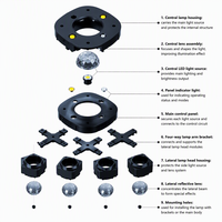 Projecteur de scène à tête mobile RGBW, faisceau à quatre bras, stroboscope, laser DMX512, mini éclairage pour DJ, discothèque, KTV, spectacle