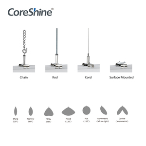 CORESHINE 5ft 50W 8000lm Mặt Dây Chuyền Siêu Thị Chiếu Sáng <span class=keywords><strong>LED</strong></span> Tuyến Tính Ánh Sáng Trunking Hệ Thống - Product Image 4