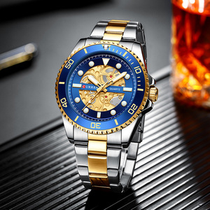 Montre de luxe pour homme à quartz, bracelet en acier inoxydable, étanche, cadran rond - Product Image 5