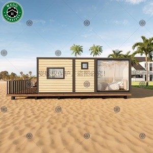 Maison préfabriquée pliable et extensible de 20 pieds ou 40 pieds, maison modulaire mobile avec extérieur en bois moderne - Product Image 5