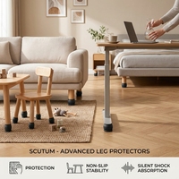 Protections de pieds de meubles noires en feutre non tissé, capuchons pour pieds de chaise, patins de protection pour table et canapé