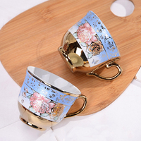 Ensemble cadeau de théière en porcelaine vintage européenne, théière et tasse rose, ensemble de tasses à café et à thé en céramique mignon pour les filles, fête