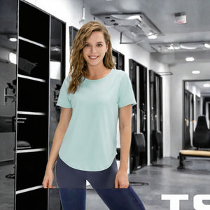 Camisetas para Mujer Más Vendidas, con Logotipo Personalizado, Cuello Redondo, Lisas, de Mezcla de Algodón y Poliéster, Resistentes, para Trabajo - Product Image 3