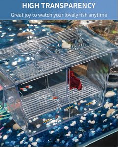 Acryl Broedtank Aquarium Kweekbak Isolatiebox Babyvissen Garnalen <span class=keywords><strong>Betta</strong></span> Met Zuignappen Plastic - Product Image 4