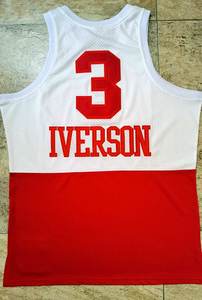 Grosir No. 3 Allen Iverson dewasa basket Jersey dicetak musim panas bernapas Mesh cepat kering olahraga Jersey Plus ukuran pilihan - Product Image 2