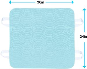 Coussinets de lit imperméables, réutilisables et lavables, avec 4 poignées pratiques pour les soins d'incontinence - Product Image 3