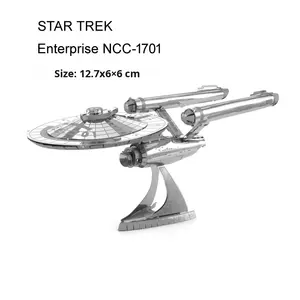 Modèle d'assemblage de <span class=keywords><strong>vaisseau</strong></span> spatial <span class=keywords><strong>Star</strong></span> <span class=keywords><strong>Trek</strong></span> en métal 3D, jouet de puzzle DIY, <span class=keywords><strong>vaisseau</strong></span> Klingon Raptor, collectionneur - Product Image 3