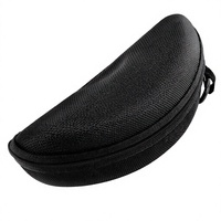 Étui rigide noir pour lunettes de soleil, protection EVA pour lunettes, fermeture éclair, pochette portable pour lunettes