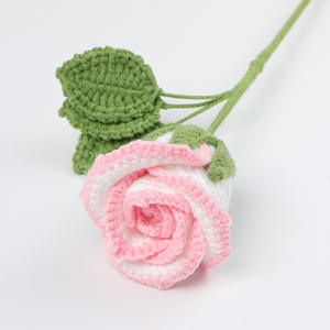 2025 nuevo hecho a mano ganchillo rosas flor conservada Rosa flor tejida ganchillo taza Rosa boda Madre Día Navidad regalos - Product Image 6