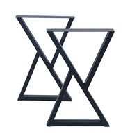 Pied de table en métal forgé, accessoire pour meubles lourds, en forme de X, pour table, acier forgé, 1 pièce
