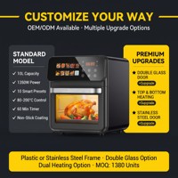 Four à Friture à Air Chaud Numérique 10L à Double Chauffage avec Écran Tactile et Fenêtre Visible pour Cuisine - Vente en Gros