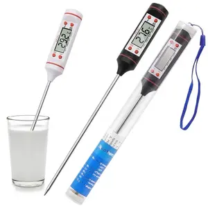 Termometer Dapur Digital Memanggang Makanan, Pena Pengukur Temperatur Botol Susu BBQ Cair Pemeriksaan Elektronik