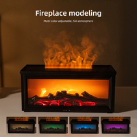 Mini humidificateur de bureau USB à effet flamme, diffuseur d'arômes intelligent à ultrasons pour huiles essentielles, idéal pour voitures, hôtels et usage domestique, en plastique électrique