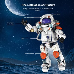 <span class=keywords><strong>Puzzle</strong></span> Modèle Astronaute en Plastique pour la Randonnée Spatiale - 501-1000 Pièces - Briques STEM DIY Compatibles - Product Image 3