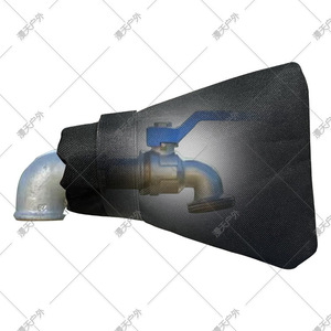 Housse antigel pour robinet, manchon isolant en polyester noir pour la protection des conduites d'eau extérieures en hiver - Product Image 5