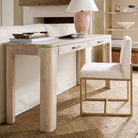 Table console de bureau moderne de luxe en chêne massif durable pour salon, entrée, hôtel et école