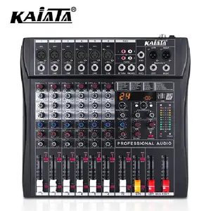 KAIKA RX6-2 파워 앰프 48V 팬텀 파워 6 채널 노래방 콘솔 프로페셔널 오디오 믹서