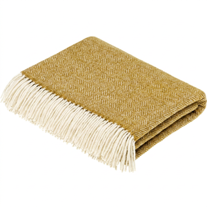 Hot Selling Wool <b>Throw</b> Blankets in Wholesale Back Side Sherpa Front Wool with Tassels by harshit international - Product Image 2