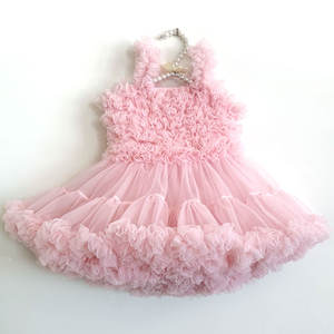Wholesale <b>Pink</b> Chiffon Frocks Designs Soft Ruffle Kids Baby Girls Princess Party <b>Tutu</b> <b>Dress</b> - Product Image 2