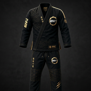 Kimono de BJJ BWI, vêtements de sport blancs, 100% coton, unisexe, adulte, coupe ample, respirant, anti-rétrécissement, 460g, impression par transfert thermique personnalisée - Product Image 1
