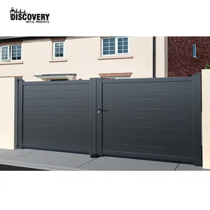 Factor prices custom powder coating durable sustainable automatic double swing aluminum gates for house entrance design