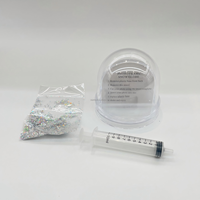Kit de fabrication de jouets sensoriels DIY : Coques de ballons à eau transparentes vides avec seringue et poudre de paillettes, rechargeables, pour enfants, idéal pour les fêtes d'été