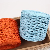 Vente en gros de ficelle en raphia naturel torsadé de 2 mm, 200 m, sans fil intérieur, écologique, pour macramé, artisanat, emballage de bouquets