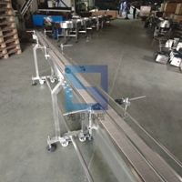 Convoyeur à chaîne modulaire en plastique Xianbang, durable, pour l'industrie alimentaire, bouteilles en verre, canettes, bouteilles en plastique, canettes de boissons, réglable