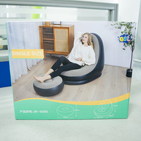 Canapé gonflable pour adultes COMCO, fauteuil inclinable floqué avec repose-pieds, chaise gonflable d'extérieur, canapé gonflable portable