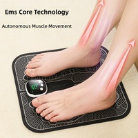 Tapis de massage électrique EMS pour les pieds avec fonction musicale, rechargeable par USB, pour réflexologie à domicile