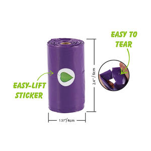 Écologique <span class=keywords><strong>Biodégradable</strong></span> Violet 2025 Chien Merde <span class=keywords><strong>Sac</strong></span> De Bouse De Style Simple Rouleau <span class=keywords><strong>Sac</strong></span> <span class=keywords><strong>À</strong></span> Ordures Pet Déchets Élimination Fournitures De Nettoyage - Product Image 4