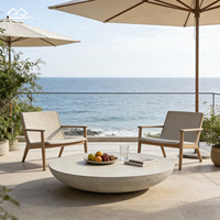 Table basse ronde en béton, style minimaliste, blanche, pour salon, table centrale pour extérieur, hôtel, appartement, jardin, villa, meubles