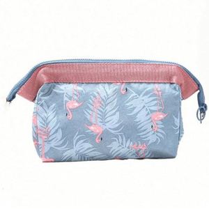 Grande trousse de maquillage de voyage en feutre, personnalisable avec logo, pliable, en toile et maille, transparente, pour kits de maquillage et organisateur - Product Image 1
