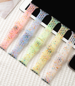 สายนาฬิกาซิลิโคนขายส่งสำหรับ Apple Watch S10 11 46 มม. Ultra 49 มม. SE 44 มม. สีรุ้ง โปร่งแสง แบบด้าน - Product Image 1