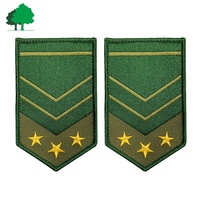 Écussons brodés personnalisés en tissu sergé avec application thermocollante, couleur personnalisée écologique pour uniforme