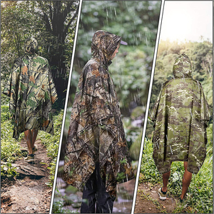 Poncho Impermeable con Capucha para <span class=keywords><strong>Hombre</strong></span>, de Nailon, Táctico, de Camuflaje, para Exteriores, de Protección, para Emergencias, al por Mayor - Product Image 6