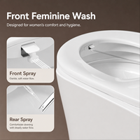WC intelligent à poser au sol avec réservoir intégré et fonction bidet pour marque d'articles sanitaires OEM