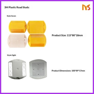 Piques réfléchissantes double face en plastique de 3 m, directement de l'usine, <span class=keywords><strong>pour</strong></span> marquage routier surélevé, signalisation routière, indice de protection IP06 - Product Image 4