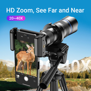 Kit de trépieds téléobjectifs en métal avec zoom <span class=keywords><strong>20</strong></span>-<span class=keywords><strong>40X</strong></span> HD pour prise de vue, compatible iPhone 15, pour concerts, lune et utilisation externe sur support de sol - Product Image 3