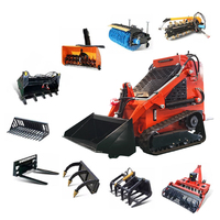 Fabbrica diretta EPA EURO 5 piccolo Skid Steer Loader Farm cingolato ruota idraulica Diesel Mini Skid Steer con attacchi
