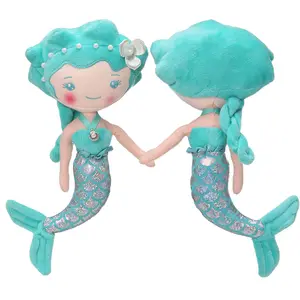 Wholesale New Design Beautiful Baby Mermaid Rag Dolls Custom Mini Plush Stuffed Mermaid Soft Toy