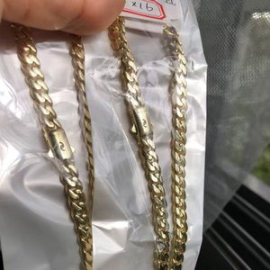 Cadena Cubana Monaco Impermeable <span class=keywords><strong>de</strong></span> Oro 14k, Conjunto <span class=keywords><strong>de</strong></span> Joyería, Nuevo Estilo Miami, 6mm, Cierre en S, Joyería para Hombre y <span class=keywords><strong>Mujer</strong></span> - Product Image 4