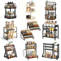 Organisateur d'épices en gros, Étagère de rangement pour comptoir de cuisine, Support de rangement pour assaisonnements sur comptoir pour cuisine