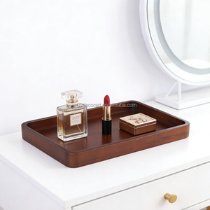 Piring Sajian Persegi Panjang Modern dari Kayu Akasia Ramah Lingkungan Tahan Lama Warna Walnut, Papan Charcuterie Serbaguna - Product Image 6