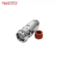 Connecteur RF d'usine 4.3-10 Mini DIN femelle droit à sertir pour câble coaxial super flexible 1/2 pouce Microdot